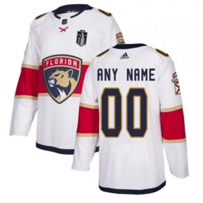 Men Florida Panthers Active Player Custom White 2023 Stanley Cup Final Stitched Jersey