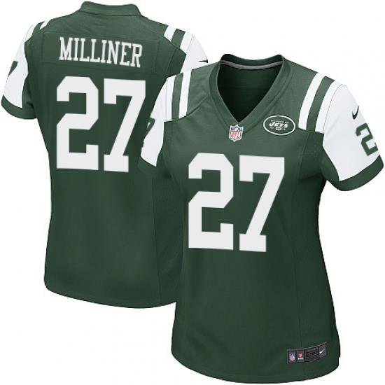 Women's Nike NeW York Jets #27 Dee Milliner Game Green Team Color NFL Jersey