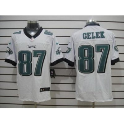 Nike Philadelphia Eagles 87 Brent Celek White Elite NFL Jersey