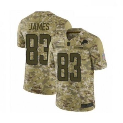 Men Detroit Lions 83 Jesse James Limited Camo 2018 Salute to Service Football Jersey