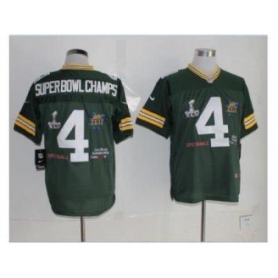 Nike Green Bay Packers 4 Super BoWl Champs Green Elite NFL Jersey