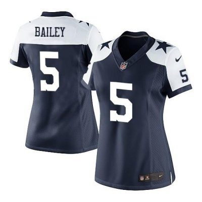 Women Nike Dan Bailey Dallas CoWboys Elite ThroWback Alternate Jersey  Navy Blue