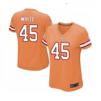 Womens Tampa Bay Buccaneers 45 Devin White Limited Orange Glaze Alternate Football Jersey