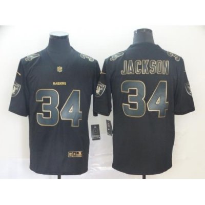 Nike Raiders 34 Bo Jackson Black Gold Vapor Untouchable Limited Jersey