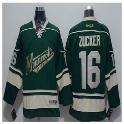 Minnesota Wild #16 Jason Zucker Green Stitched NHL Jersey