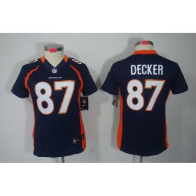 Women Nike Denver Broncos 87 Decker Blue Color[NIKE LIMITED Jersey]