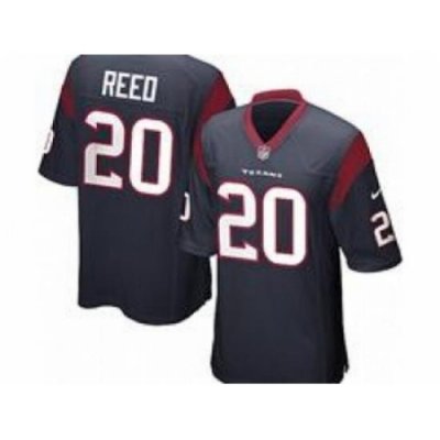 Nike Houston Texans 20 Ed Reed Blue Game NFL Jersey