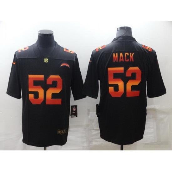 Men Los Angeles Chargers 52 Khalil Mack Black Fashion Limited Stitched jersey