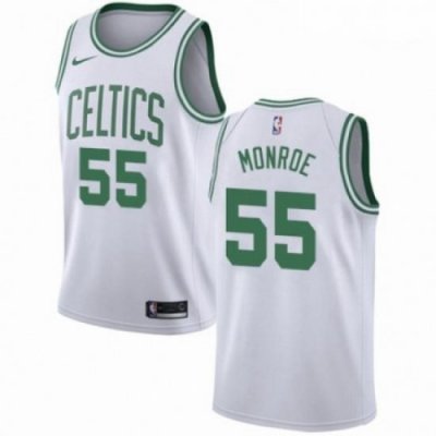 Mens Nike Boston Celtics 55 Greg Monroe Authentic White NBA Jersey Association Edition