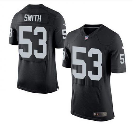 Nike Oakland Raiders #53 Malcolm Smith Black Team Color Men 27s Stitched NFL New Elite Jersey