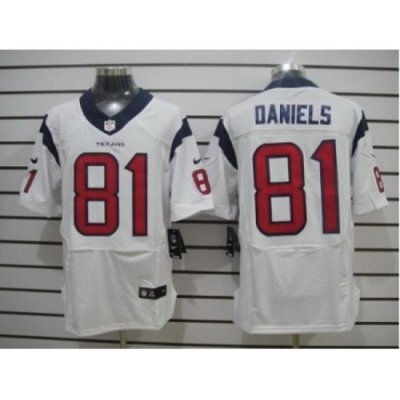 Nike Houston Texans 81 Owen Daniels White Elite NFL Jersey