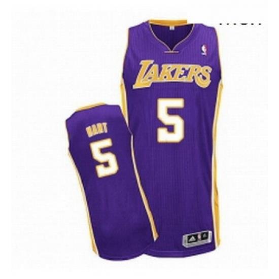 Mens Adidas Los Angeles Lakers 5 Josh Hart Authentic Purple Road NBA Jersey