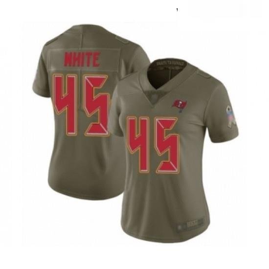 Womens Tampa Bay Buccaneers 45 Devin White Limited Olive 2017 Salute to Service Football Jersey