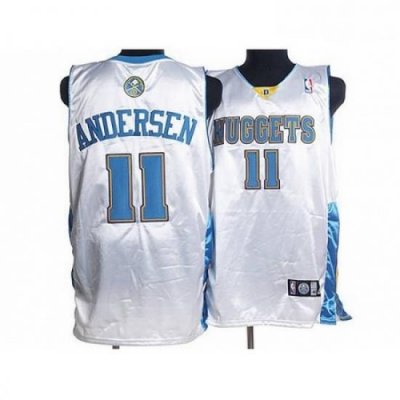 Nuggets 11 Chris Andersen Stitched White NBA Jersey