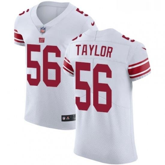 Mens Nike New York Giants 56 Lawrence Taylor White Vapor Untouchable Elite Player NFL Jersey