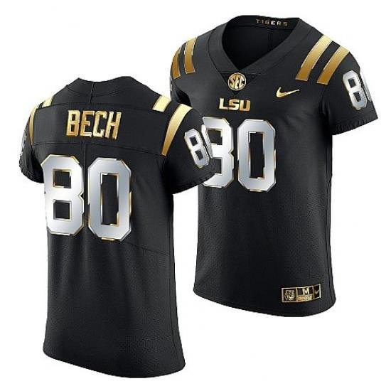 Lsu Tigers Jack Bech 2021 22 Golden Edition Elite Football Black Jersey