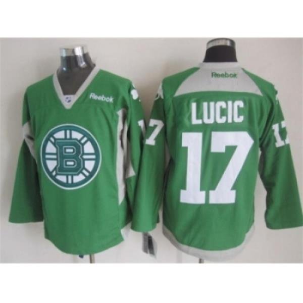 NHL Boston Bruins 17 Milan Lucic green jerseys