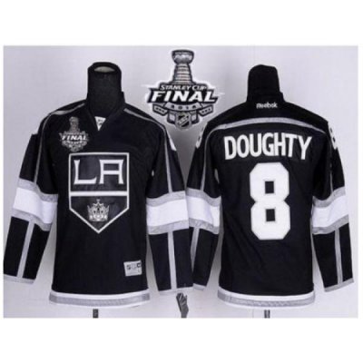 Kids Los Angeles Kings #8 Drew Doughty Black Home 2014 Stanley Cup Finals Stitched NHL Jerseys