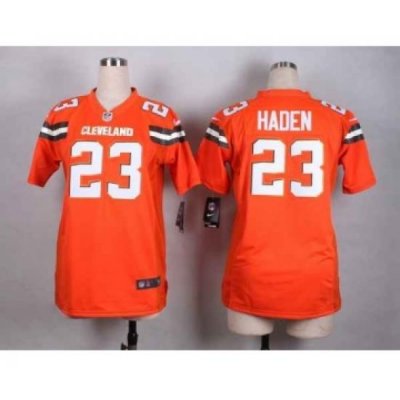 nike women nfl jerseys cleveland browns 23 joe haden orange[nike][new style]