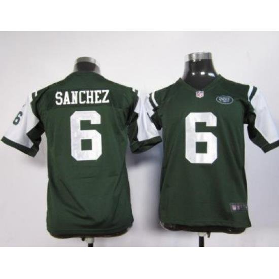 Youth Nike New York Jets 6# Mark Sanchez Green Nike NFL Jerseys