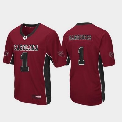 Men South Carolina Gamecocks 1 Garnet Max Power Football Jersey