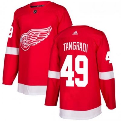 Youth Adidas Detroit Red Wings 49 Eric Tangradi Authentic Red Home NHL Jersey