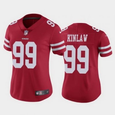 women javon kinlaw san francisco 49ers scarlet vapor limited jersey