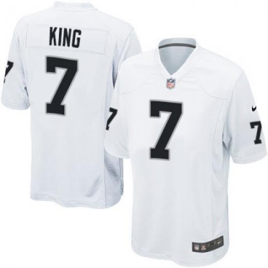 Oakland Raiders #7 Marquette King Mens White Elite Jersey