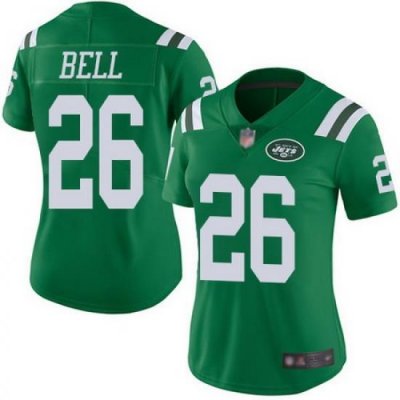 Jets 26 LeVeon Bell Green Womens Stitched Football Limited Rush Jersey