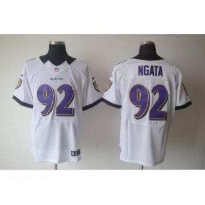 Nike Baltimore Ravens 92 Haloti Ngata White Elite NFL Jersey