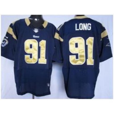 Nike New Orleans Saints #91 Long dark blue elite jerseys