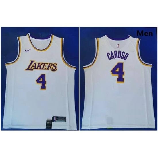 Lakers 4 Alex Caruso White Nike Swingman Jersey