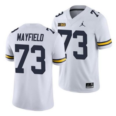 Michigan Wolverines Jalen Mayfield White Game College Football Jersey