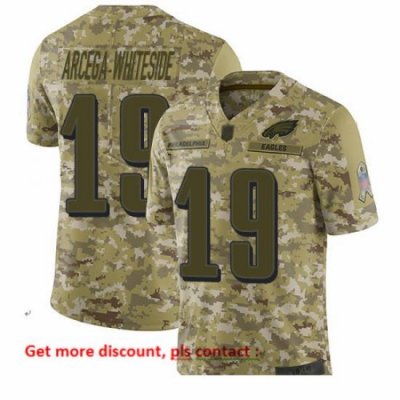 Eagles 19 JJ Arcega Whiteside Camo Men Stitched Football Limited 2018 Salute To Service Jersey