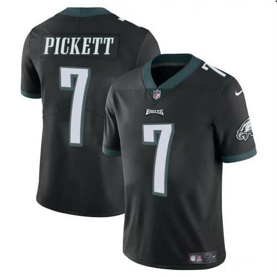 Men Philadelphia Eagles 7 Kenny Pickett Black Vapor Untouchable Limited Stitched Football Jersey