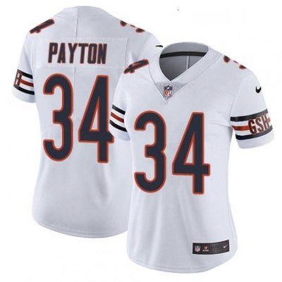 Womens Nike Chicago Bears 34 Walter Payton White Vapor Untouchable Limited Player NFL Jersey