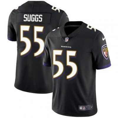 Nike Ravens #55 Terrell Suggs Black Alternate Mens Stitched NFL Vapor Untouchable Limited Jersey