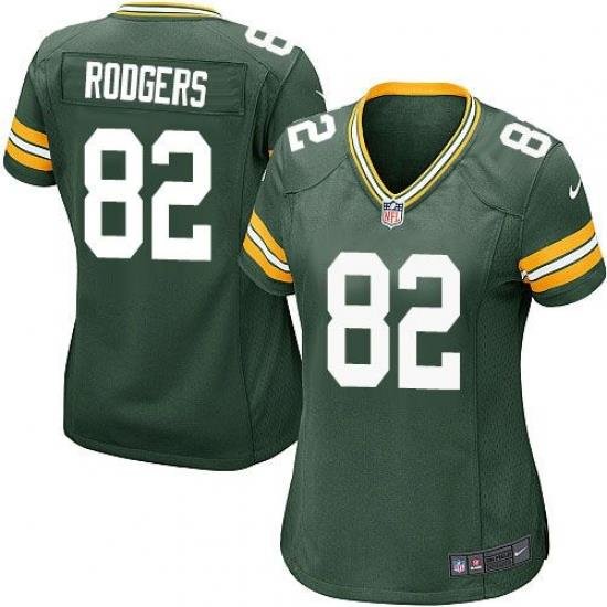 Nike Packers #82 Richard Rodgers Green Team Color Womens Stitched NFL Elite Jersey