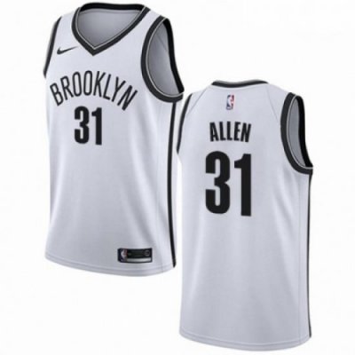 Mens Nike Brooklyn Nets 31 Jarrett Allen Swingman White NBA Jersey Association Edition