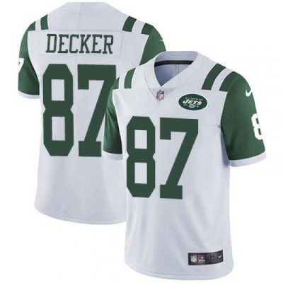 Nike Jets #87 Eric Decker White Mens Stitched NFL Vapor Untouchable Limited Jersey