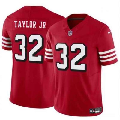 Youth San Francisco 49ers 32 Patrick Taylor Jr New Red 2024 F U S E  Vapor Untouchable Limited Stitched Football Jersey