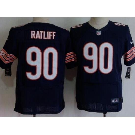 Nike Chicago Bears 90 Jeremiah Ratliff Blue Elite NFL Jersey