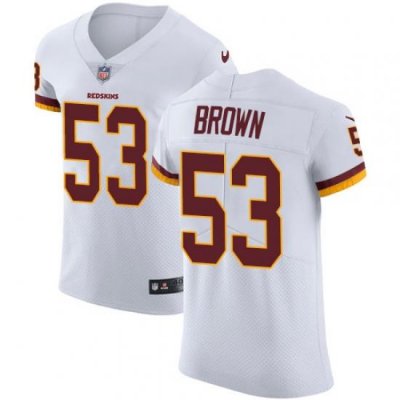 Nike Redskins #53 Zach BroWn White Mens Stitched NFL Vapor Untouchable Elite Jersey