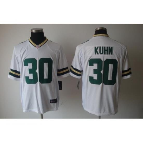 Nike Green Bay Packers 30 John Kuhn White Game NFL Jersey