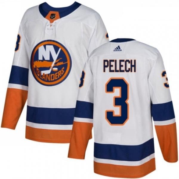 Youth Adidas New York Islanders 3 Adam Pelech Authentic White Away NHL Jersey