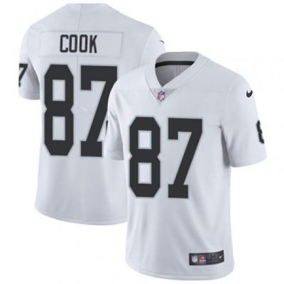 Youth Nike Raiders #87 Jared Cook White Stitched NFL Vapor Untouchable Limited Jersey