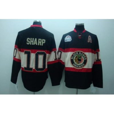 Chicago Blackhawks 10 Patrick Sharp black jerseys Winter Classic A patch