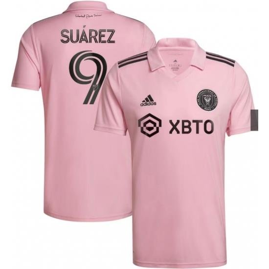 Men Miami Suarez Pink Soccer jersey