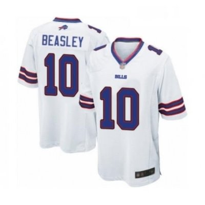 Mens Buffalo Bills 10 Cole Beasley Game White Football Jersey