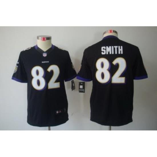 Youth Nike Baltimore Ravens 82 Torrey Smith Black Color[Youth Limited Jerseys]